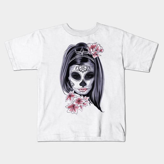 Caveira Mexicana Kids T-Shirt by Medita na Cor